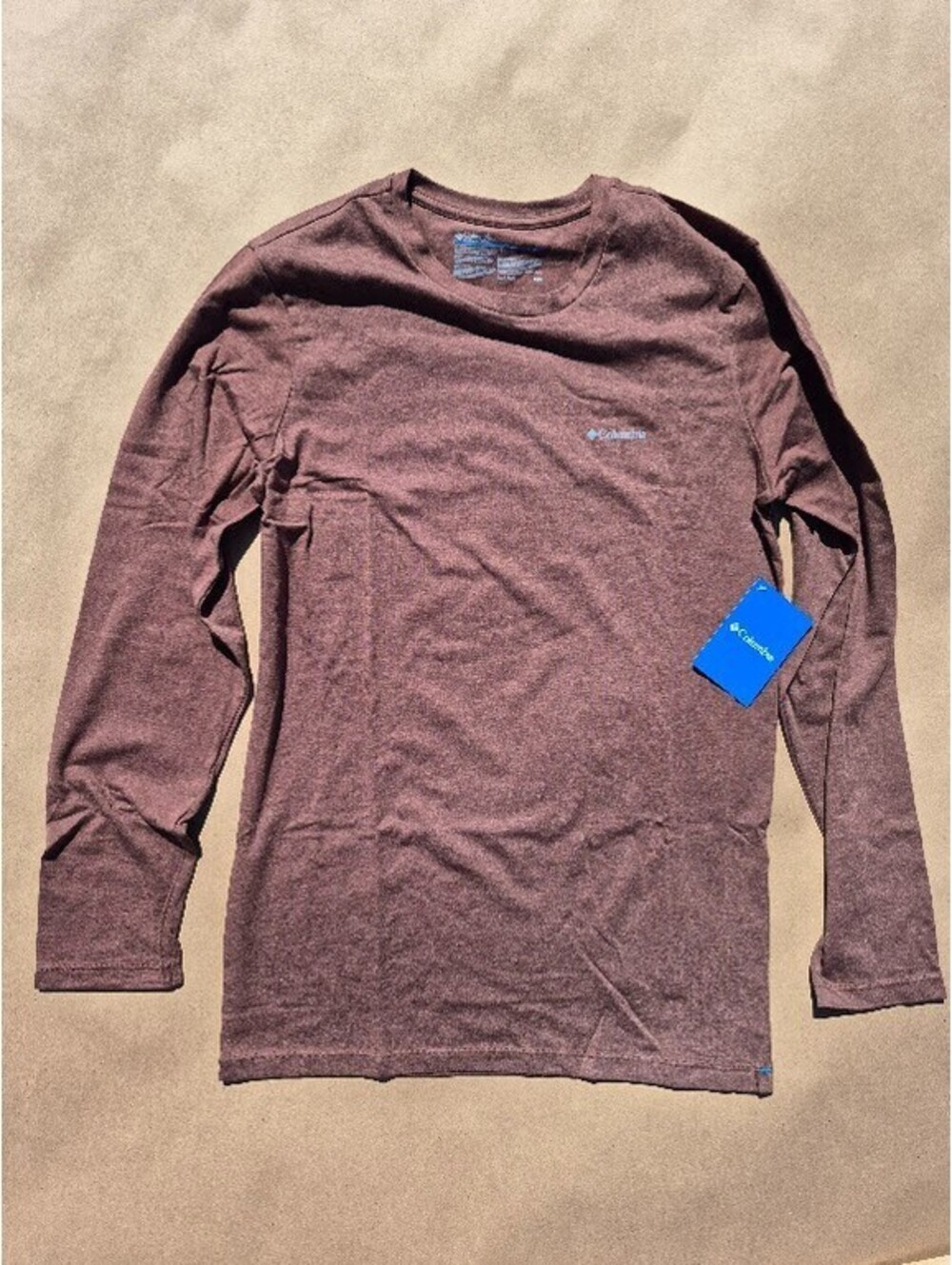 Columbia Sportswear Solid Tri-Blend T-Shirt - Long Sleeve Brown Size S NWT SMALL